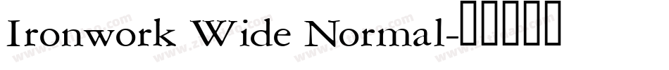 Ironwork Wide Normal字体转换
